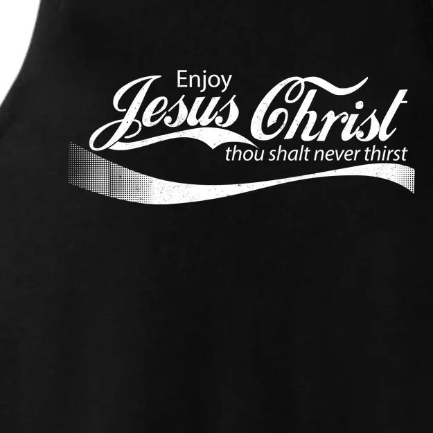 Enjoy Jesus Christ Thou Shalt Never Thirst Ladies Tri-Blend Wicking Tank