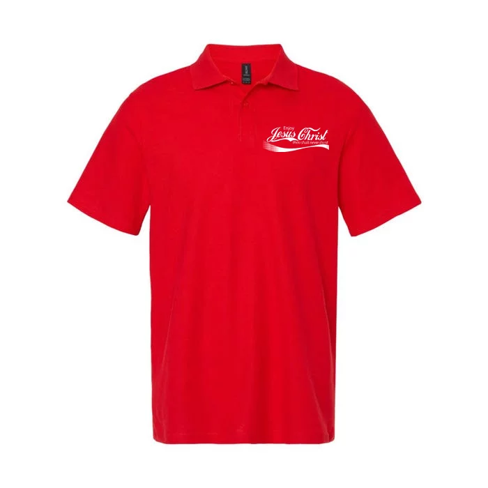 Enjoy Jesus Christ Thou Shalt Never Thirst Softstyle Adult Sport Polo