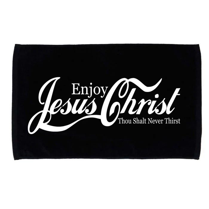 Enjoy Jesus Christ Thou Shalt Never Thirst Funny Microfiber Hand Towel