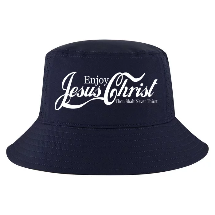 Enjoy Jesus Christ Thou Shalt Never Thirst Funny Cool Comfort Performance Bucket Hat