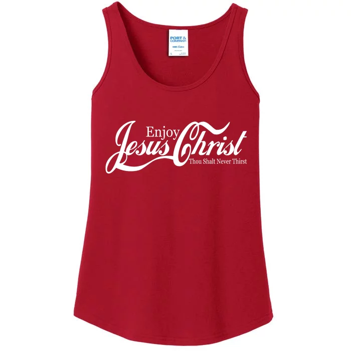 Enjoy Jesus Christ Thou Shalt Never Thirst Funny Ladies Essential Tank