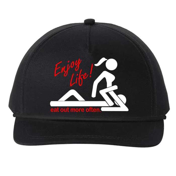 Enjoy Life Eat Out More Often Snapback Five-Panel Rope Hat