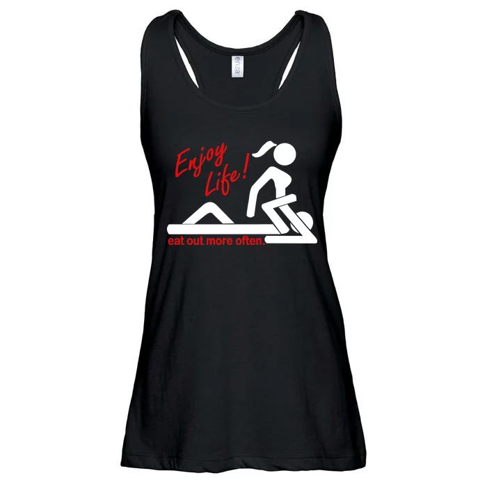 Enjoy Life Eat Out More Often Ladies Essential Flowy Tank