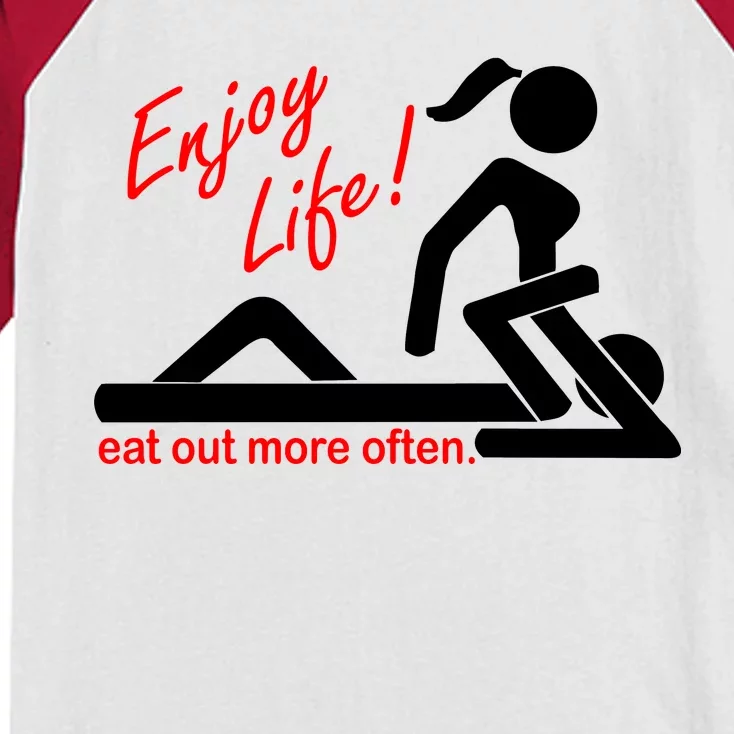 Enjoy Life Eat Out More Often Kids Colorblock Raglan Jersey