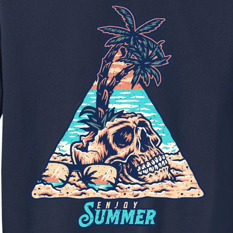 Enjoy Tropical Summer Vacation Skull Sweatshirt