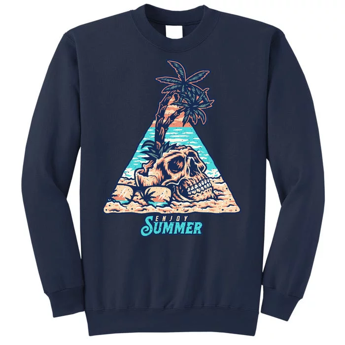 Enjoy Tropical Summer Vacation Skull Sweatshirt