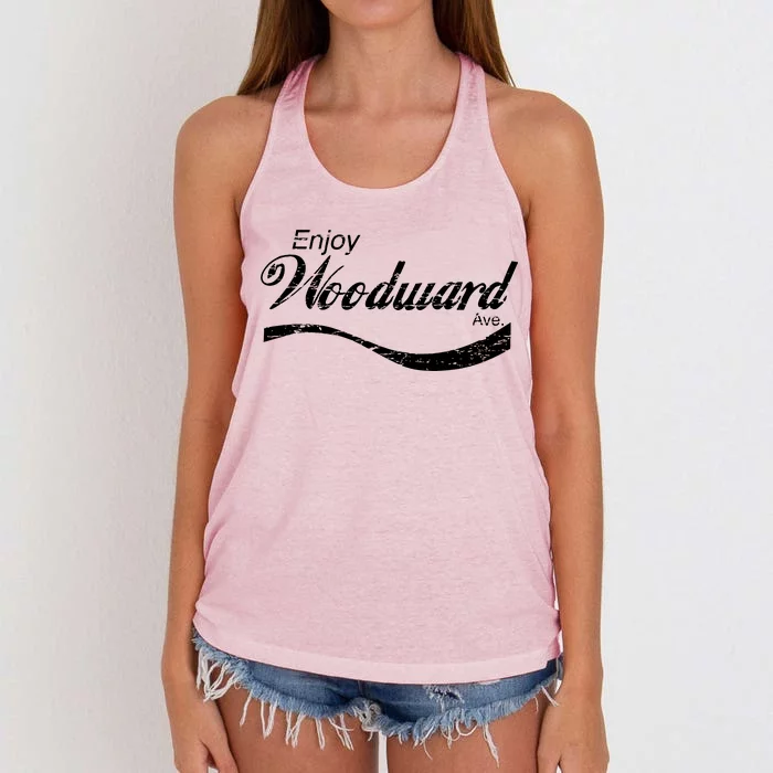 Enjoy Woodward Ave Women's Knotted Racerback Tank