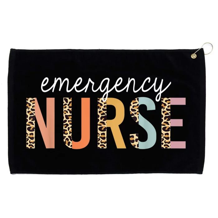 Emergency Nurse Leopard Print ER Nurse Nursing School Women Grommeted Golf Towel