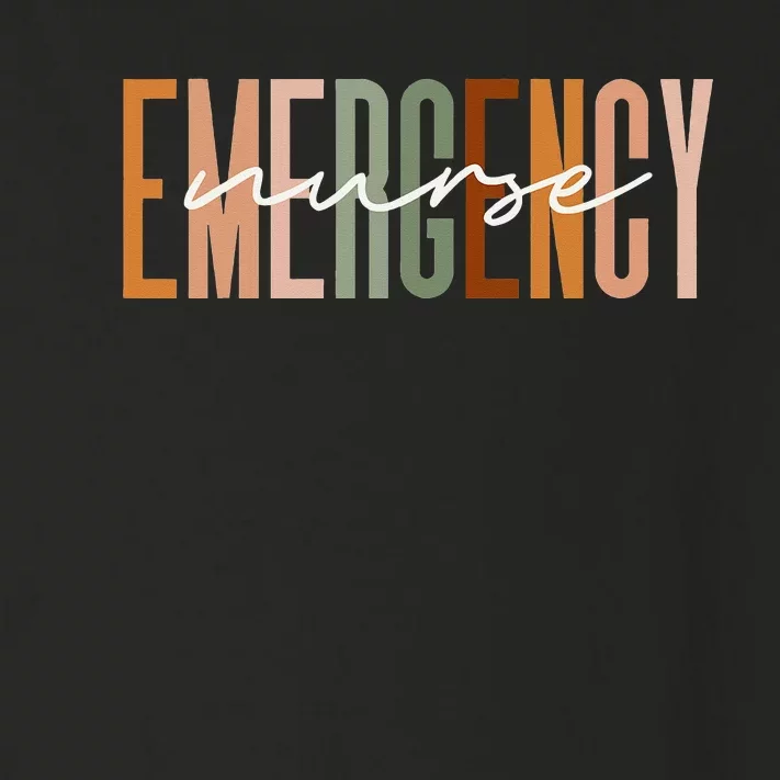 Emergency Nurse Letters Print ER Nurse Nursing School Outfit Toddler Long Sleeve Shirt