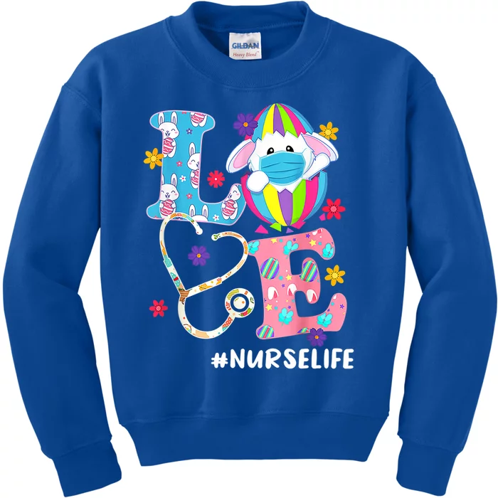 Easter Nurse Love Being A Nurse Easter Love Nurse Great Gift Kids Sweatshirt