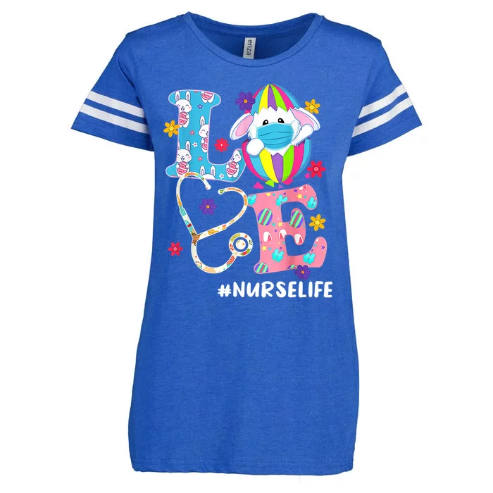 Easter Nurse Love Being A Nurse Easter Love Nurse Great Gift Enza Ladies Jersey Football T-Shirt