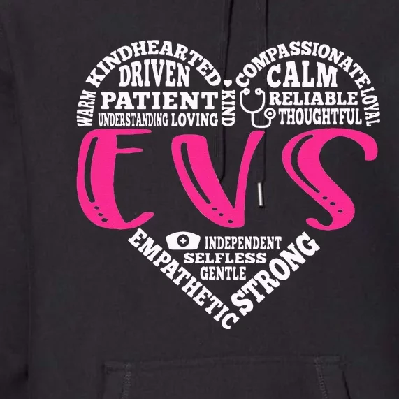 EVS Nurse Love Nursing Students CNA RN Life Nurse Week Gifts Premium Hoodie