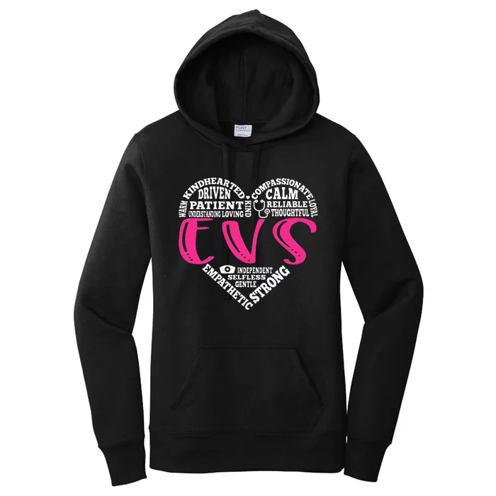 EVS Nurse Love Nursing Students CNA RN Life Nurse Week Gifts Women's Pullover Hoodie