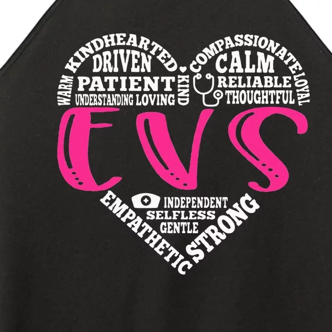 EVS Nurse Love Nursing Students CNA RN Life Nurse Week Gifts Women’s Perfect Tri Rocker Tank