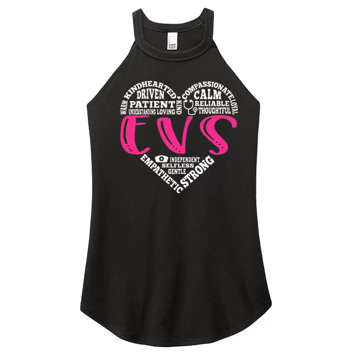 EVS Nurse Love Nursing Students CNA RN Life Nurse Week Gifts Women’s Perfect Tri Rocker Tank