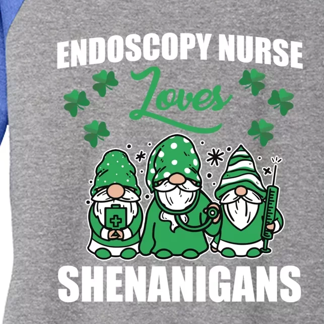 Endoscopy Nurse Loves Shenanigans Irish St Paricks Day Meaningful Gift Women's Tri-Blend 3/4-Sleeve Raglan Shirt