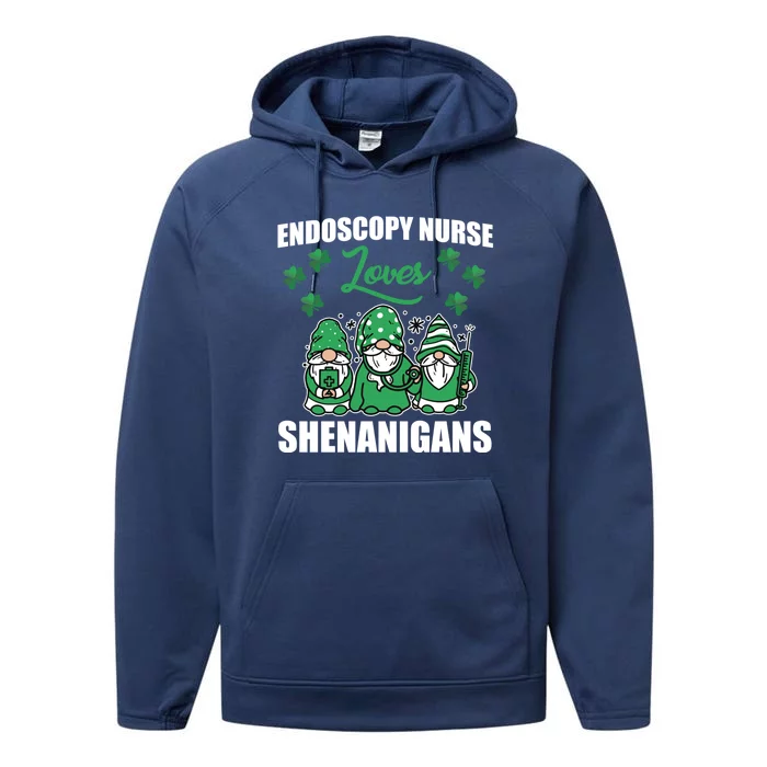 Endoscopy Nurse Loves Shenanigans Irish St Paricks Day Meaningful Gift Performance Fleece Hoodie