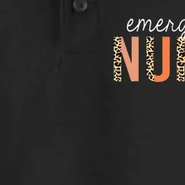 Emergency Nurse Leopard Print ER Nurse Nursing School Women Dry Zone Grid Performance Polo