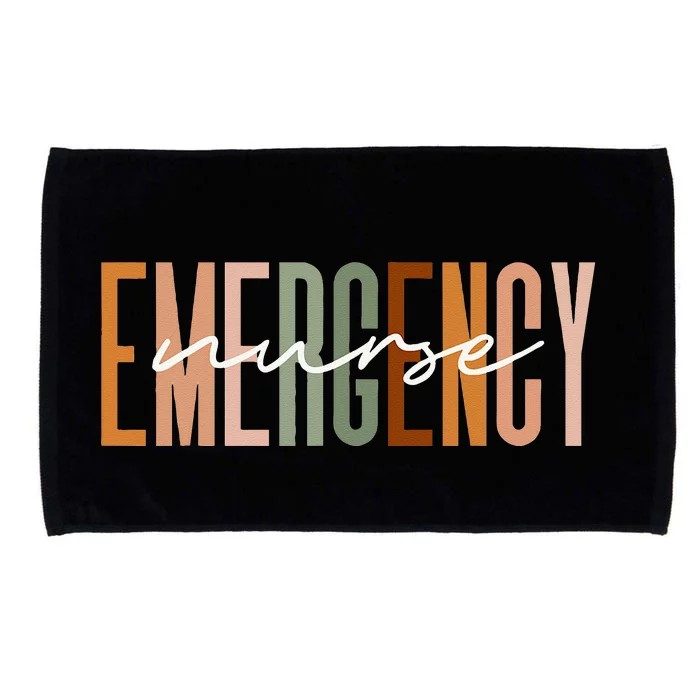 Emergency Nurse Letters Print ER Nurse Nursing School Outfit Microfiber Hand Towel