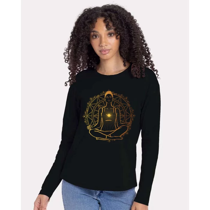 Enlightened Spiritual Womens Cotton Relaxed Long Sleeve T-Shirt