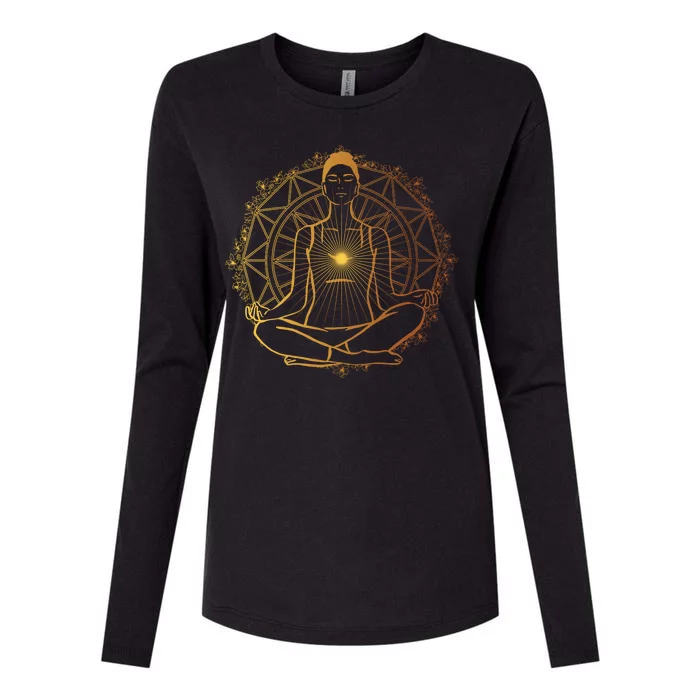 Enlightened Spiritual Womens Cotton Relaxed Long Sleeve T-Shirt