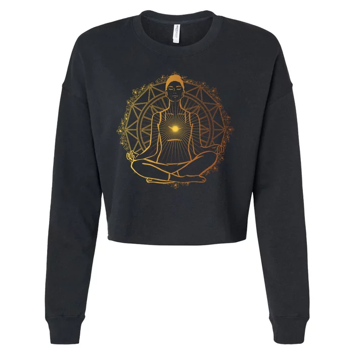 Enlightened Spiritual Cropped Pullover Crew