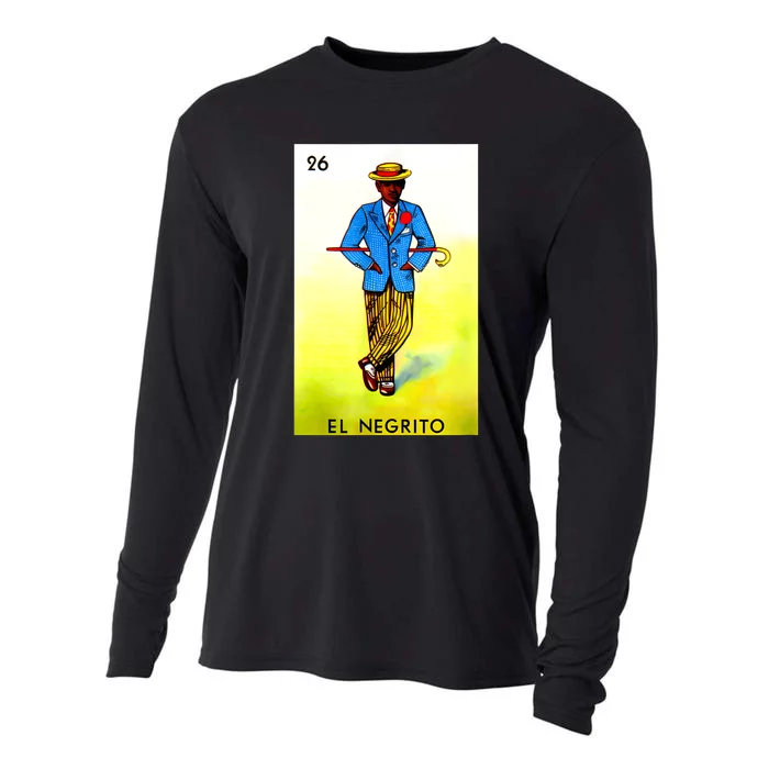 El Negrito Mexican Lottery Cards Lotto Mexicana Bingo Loto Cooling Performance Long Sleeve Crew