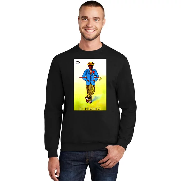 El Negrito Mexican Lottery Cards Lotto Mexicana Bingo Loto Tall Sweatshirt