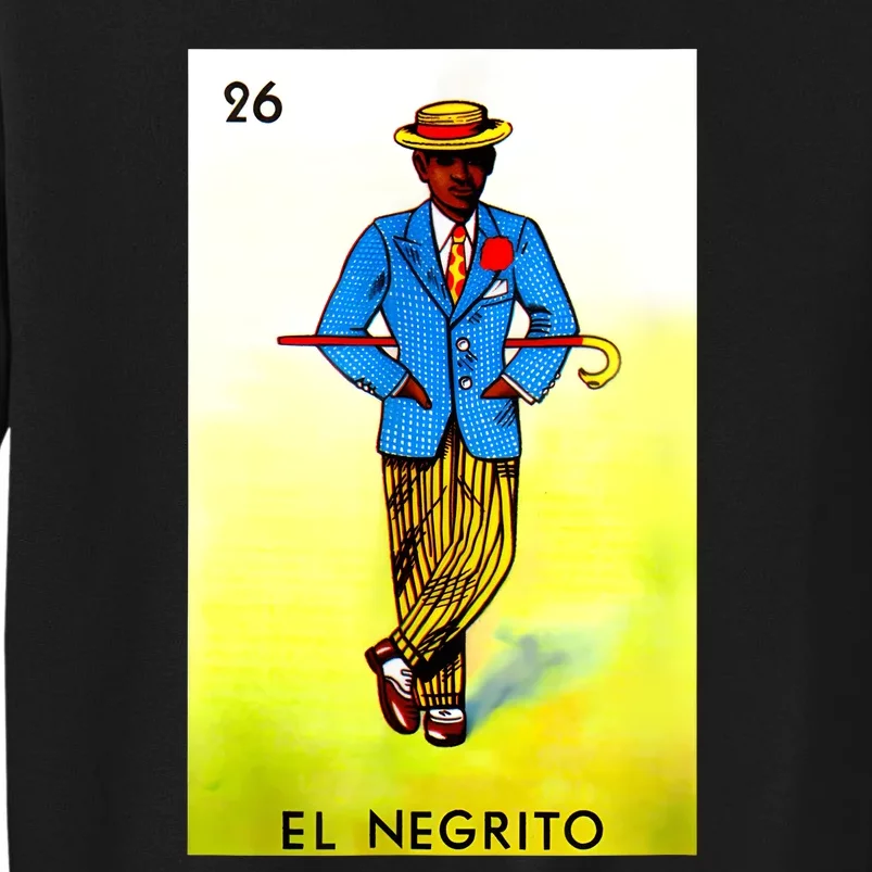 El Negrito Mexican Lottery Cards Lotto Mexicana Bingo Loto Tall Sweatshirt