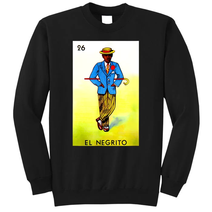 El Negrito Mexican Lottery Cards Lotto Mexicana Bingo Loto Tall Sweatshirt