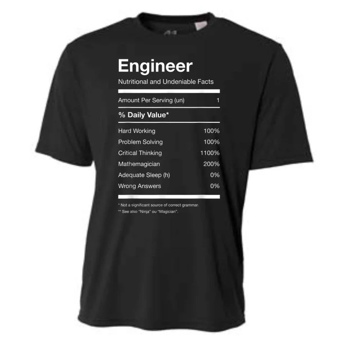 Engineer Nutrition Nutritional Facts Funny Cooling Performance Crew T-Shirt