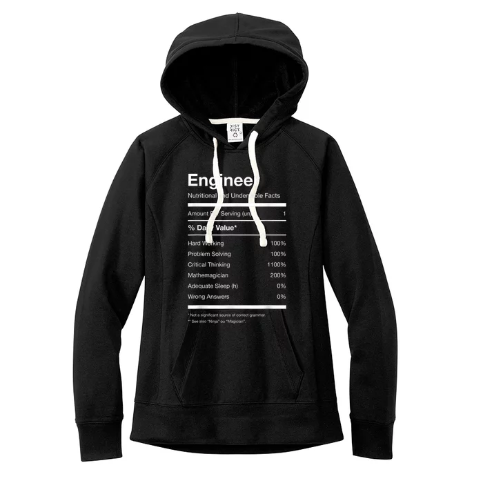 Engineer Nutrition Nutritional Facts Funny Women's Fleece Hoodie