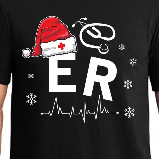 Er Nurse Nursing Santa Hat Christmas Xmas Pajamas Great Gift Pajama Set