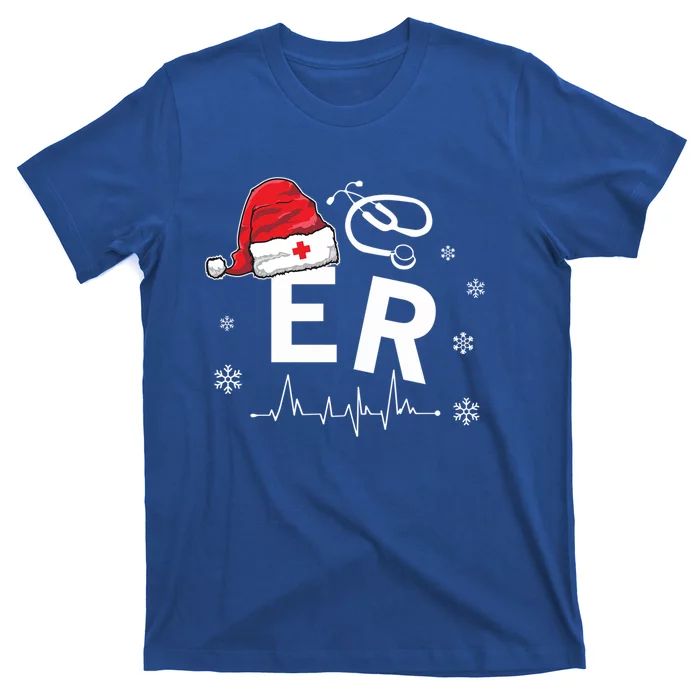 Er Nurse Nursing Santa Hat Christmas Xmas Pajamas Great Gift T-Shirt