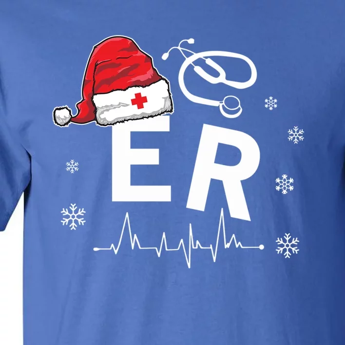 Er Nurse Nursing Santa Hat Christmas Xmas Pajamas Great Gift Tall T-Shirt