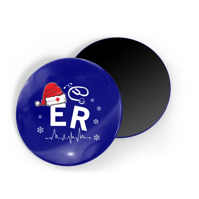 Er Nurse Nursing Santa Hat Christmas Xmas Pajamas Great Gift Magnet