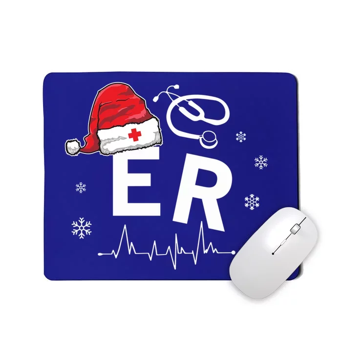 Er Nurse Nursing Santa Hat Christmas Xmas Pajamas Great Gift Mousepad