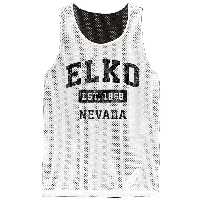 Elko Nevada Nv Vintage Established Sports Design Mesh Reversible Basketball Jersey Tank