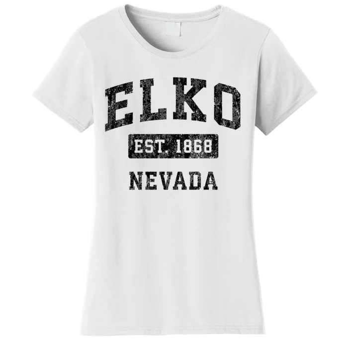 Elko Nevada Nv Vintage Established Sports Design Women's T-Shirt