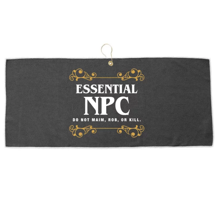 Essential Npc Non Playable Character Gaming Large Microfiber Waffle Golf Towel