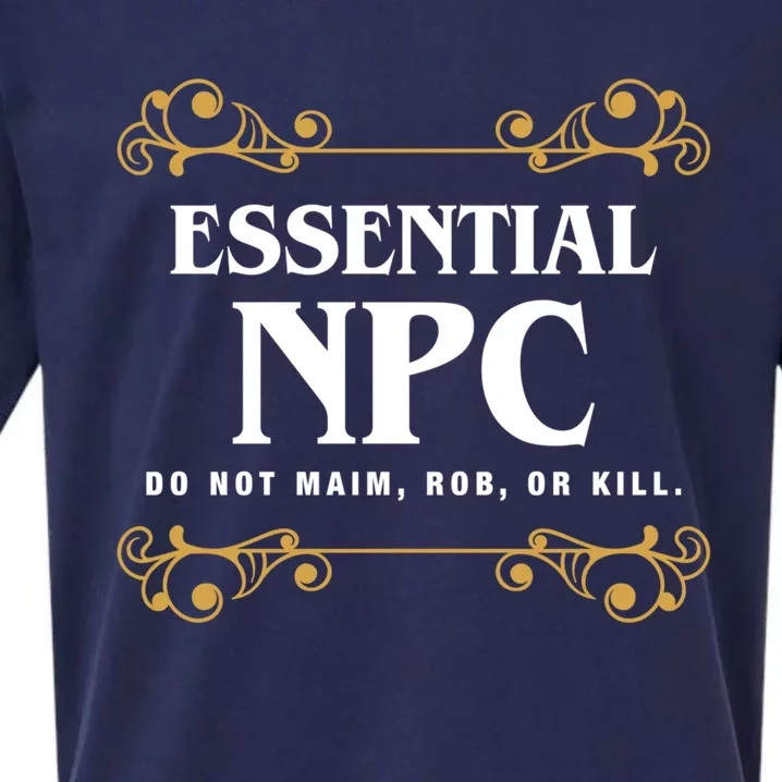 Essential Npc Non Playable Character Gaming Sueded Cloud Jersey T-Shirt