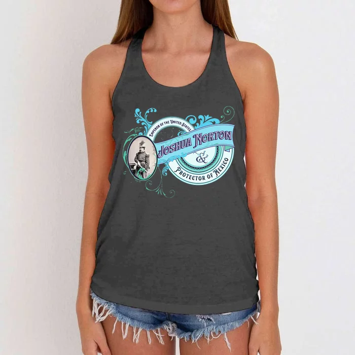 Emperor Norton Or Joshua Norton Emperor Of The United States Women's Knotted Racerback Tank