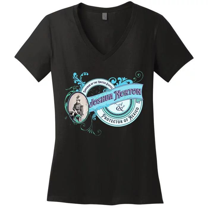 Emperor Norton Or Joshua Norton Emperor Of The United States Women's V-Neck T-Shirt