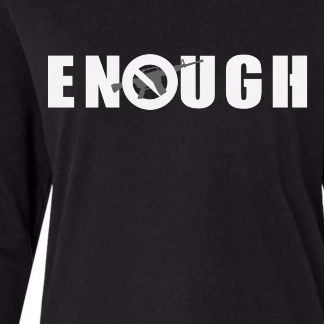 Enough Band Guns Womens Cotton Relaxed Long Sleeve T-Shirt