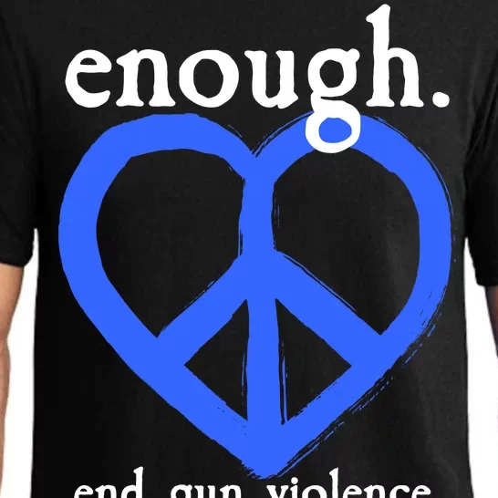 Enough End Gun Violence Heart Peace Sign Protest Pajama Set