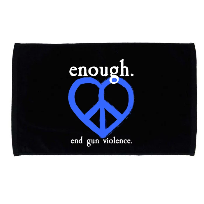 Enough End Gun Violence Heart Peace Sign Protest Microfiber Hand Towel