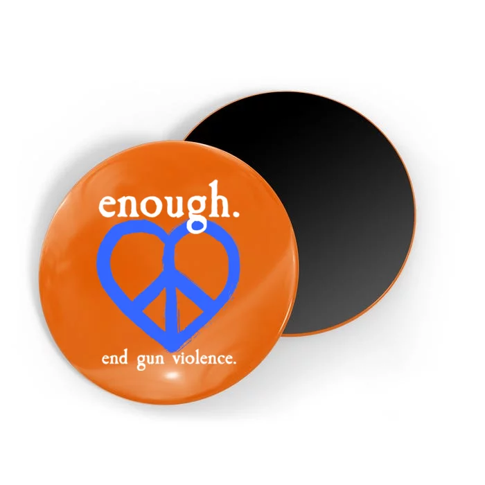 Enough End Gun Violence Heart Peace Sign Protest Magnet