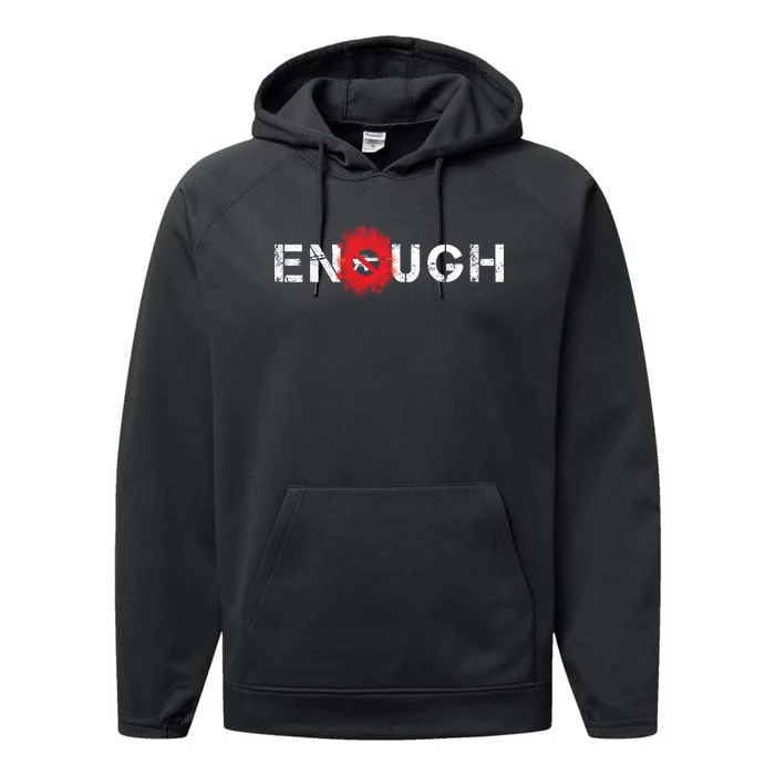 Enough End Gun Violence Splatter Protest Performance Fleece Hoodie