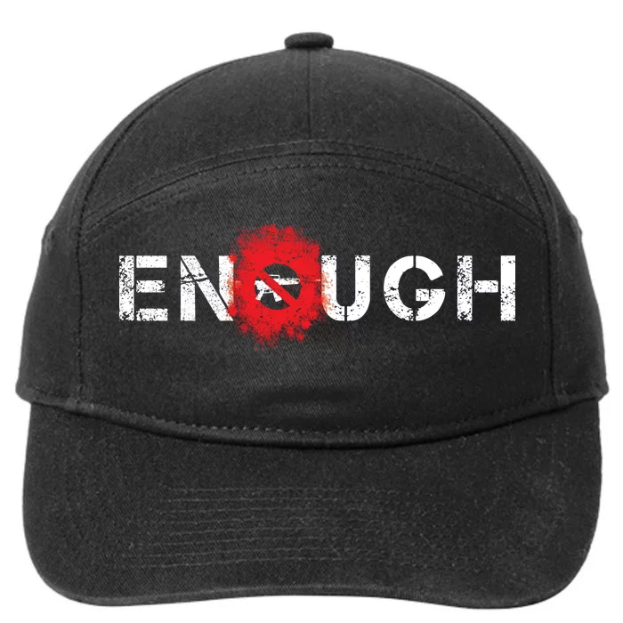 Enough End Gun Violence Splatter Protest 7-Panel Snapback Hat