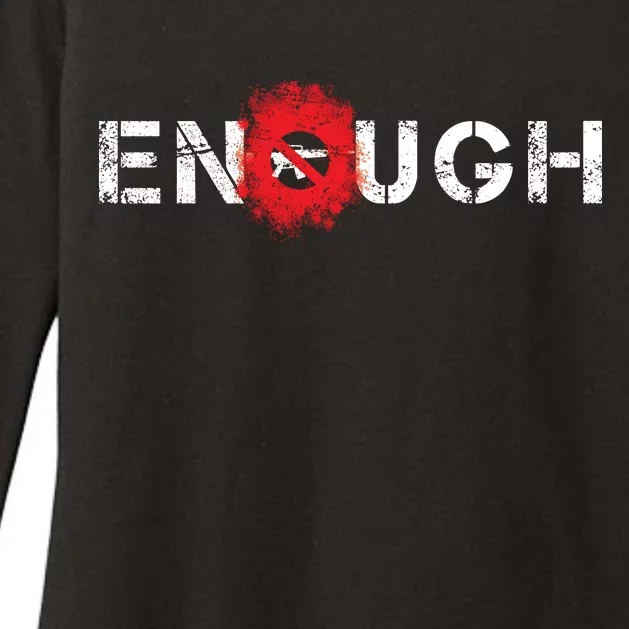 Enough End Gun Violence Splatter Protest Womens CVC Long Sleeve Shirt